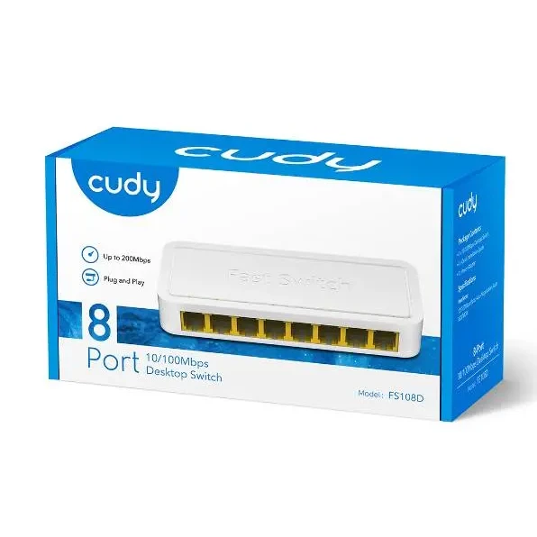 CUDY FS108D 8-PORT 10/100 MPS DESK TOP SWITCH