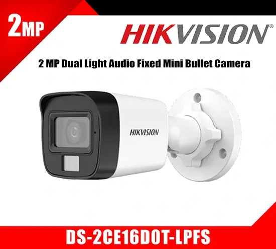 HIKVISION DS-2CE16D0T-LPFS 2.8MM 2MP mic BULLET