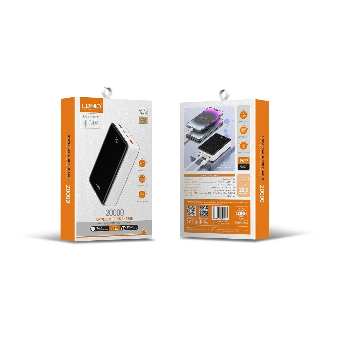 POWER BANK LDNIO PQ22 20000 MAH