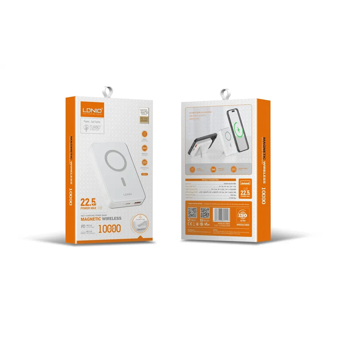 [06599] LDNIO POWER BANK MAGNETIC WIRELESS 10000mAh