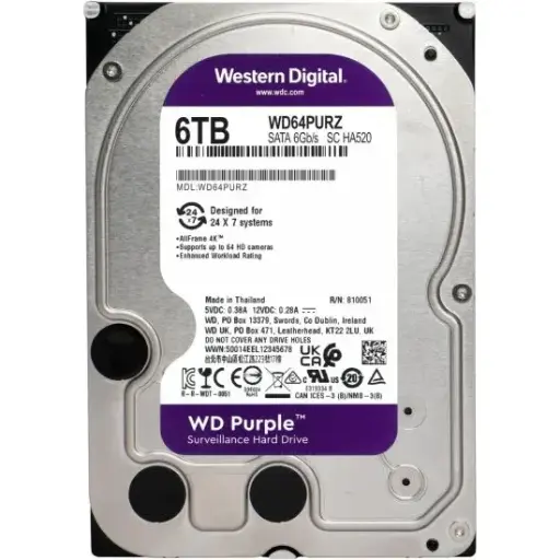 [06613] DISCO DURO WESTERN DIGITAL PURPLE WD40PURZ - 6TB