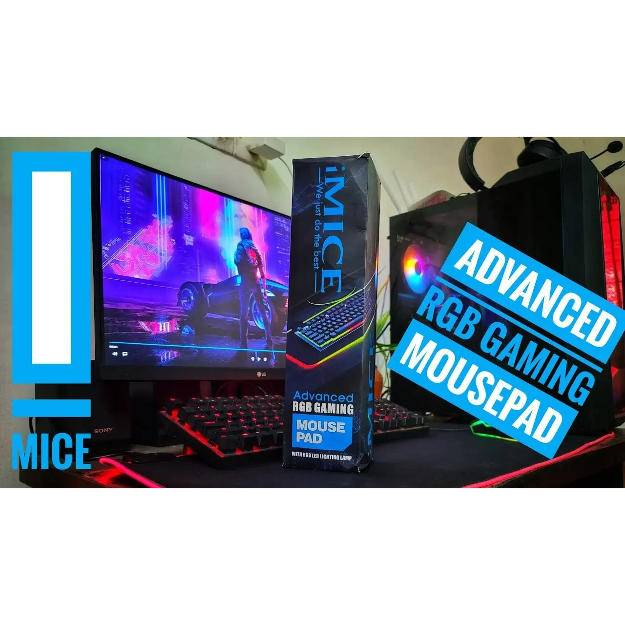 [00894] IMICE ADVANCED RGB GAMING MOUSE PAD WITH LED LAMP
