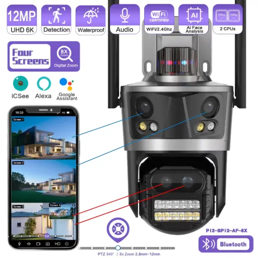 [04320] CAMARA SMART ICSEE 3 LENTE 8X P12-SP12 EXTERIOR