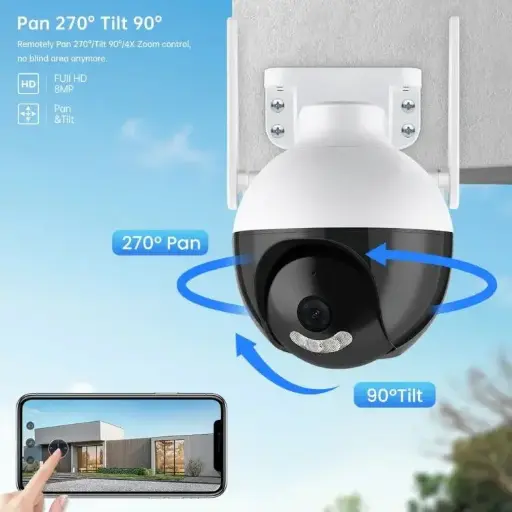 [02989] CAMARA WIFI ICSEE OUTDOOR PAN-TIL P8-G4-SG 2.5K