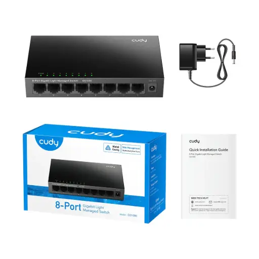 [04191] CUDY DESKTOP SWITCH GS108D 8-PORT GIGABIT