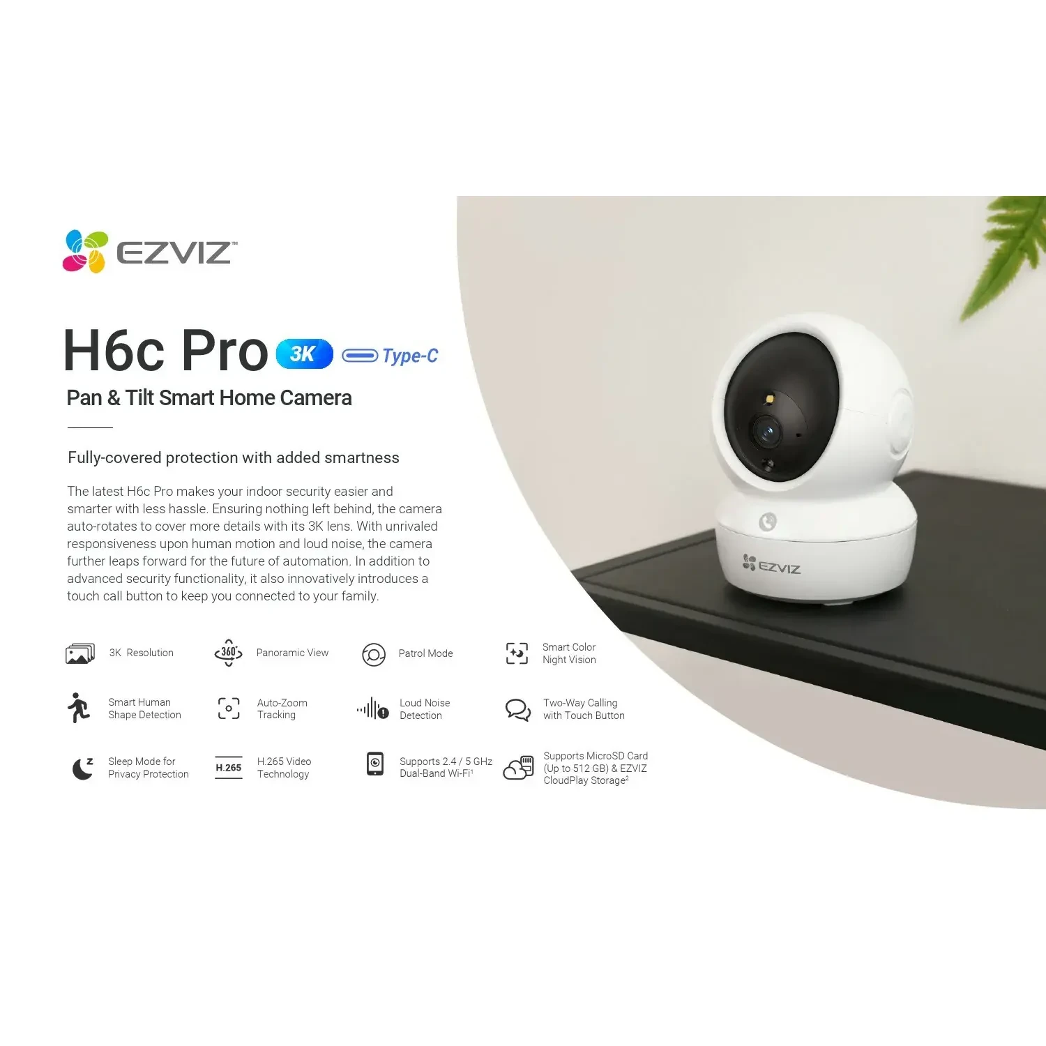 [04428] EZVIZ H6C PRO - CAMARA INALAMBRICA 3K