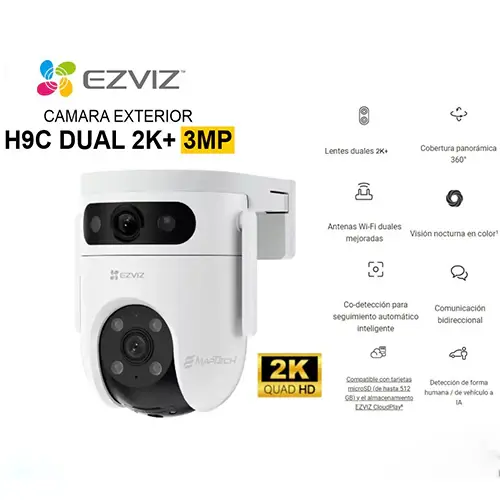 [03792] EZVIZ H9C - CAMARA INALAMBRICA, 2K DUAL LENTE