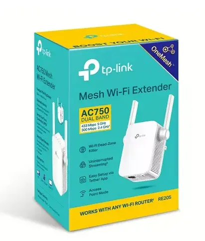 [03367] TP-LINK MESH WIFI EXTENDER AC750 DUAL BAND RE205