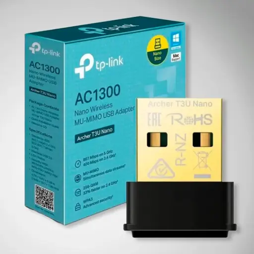 [06558] TP-LINK AC1300 NANO WIRELESS MU-MIMO USB ADAPTER ARCHER T3U NANO