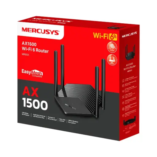 [06562] MERCUSYS AX1500 WIFI 6 ROUTER MR60X EASY MESH COMPATIBLE