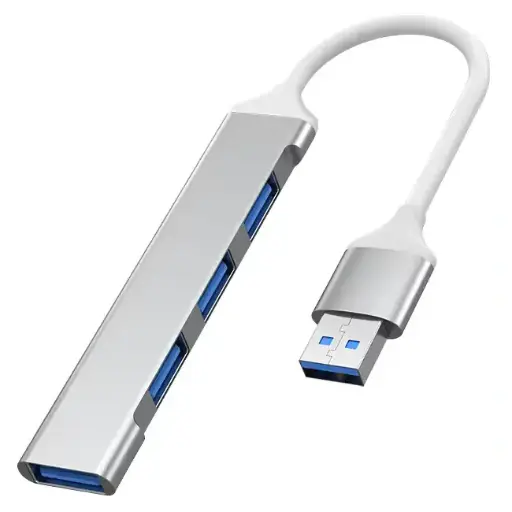 [06301] HUB 4 PORT A0254 USB 3.0 - PLATEADO