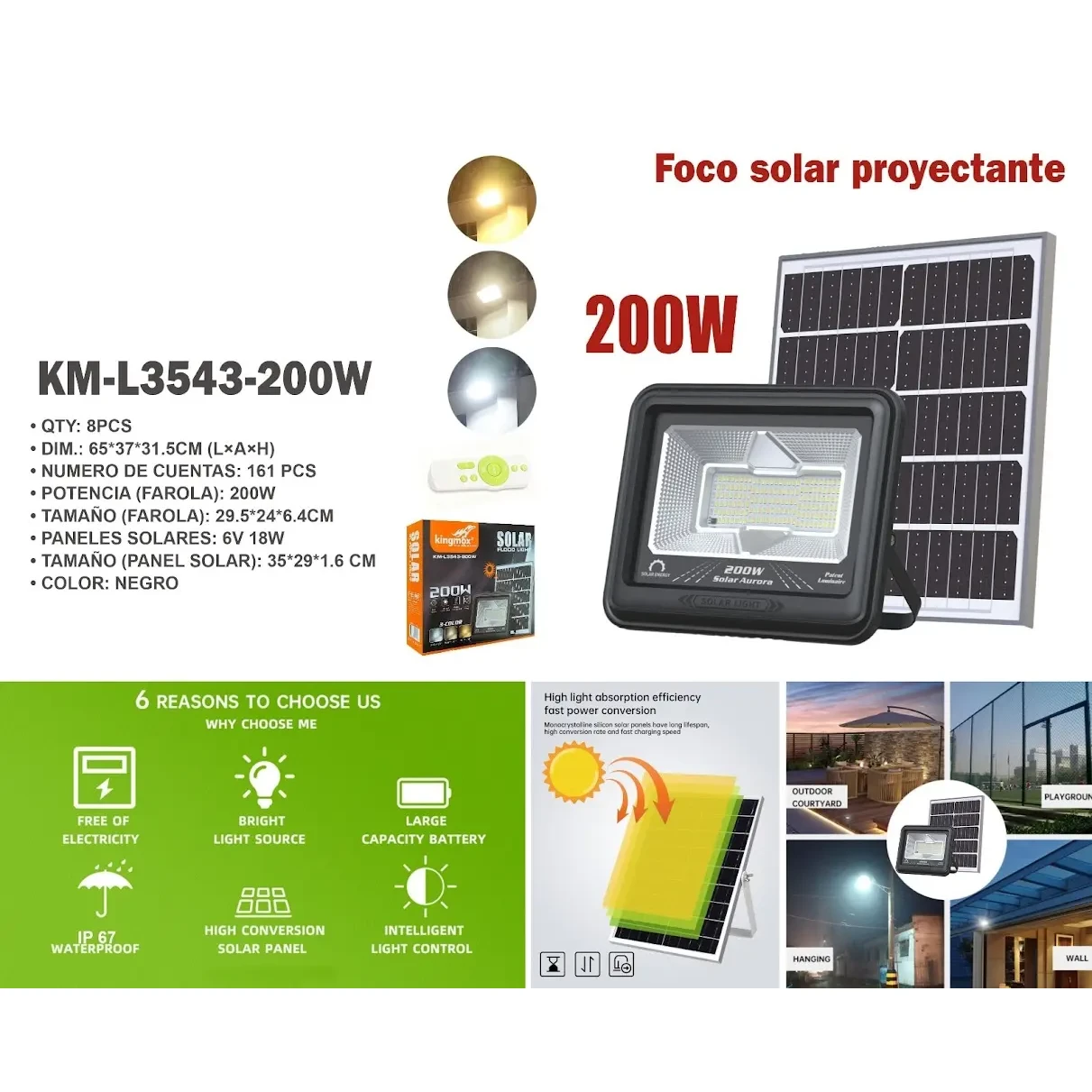 [06226] SOLAR FOOD LIGHT KM-L3543 200W 3 COLOR