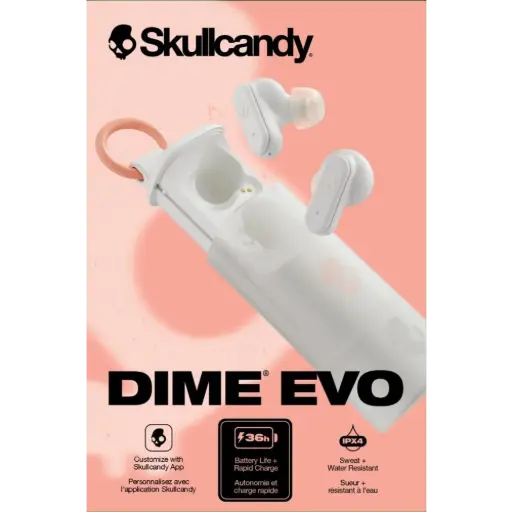 [06388] AUDIFONO SKULLCANDY DIME EVO WHITE