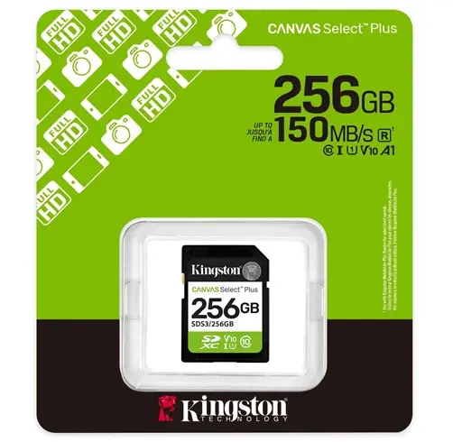 [06656] KINGSTON CANVAS SELECT PLUS 256GB MICRO SD CL10