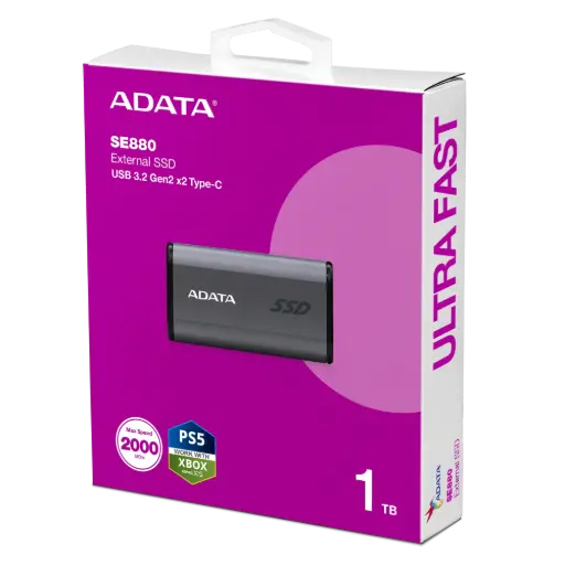 [06671] ADATA SE880 EXTERNAL SSD USB 3.2 GEN2 X2 TYPE-C 1T