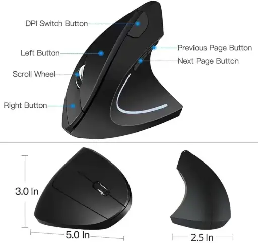 [06768] MOUSE VERTICAL ERGONOMICO RT-881