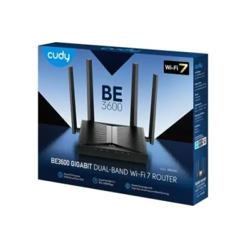 [07082] CUDY BE3600 GIGABIT DUAL BAND WIFI 7 ROUTER WR3600
