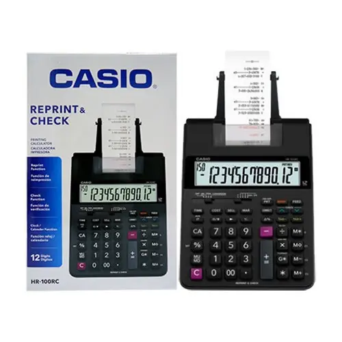 [06832] CALCULADORA CASIO C/IMPRESORA HR-100RC-BK