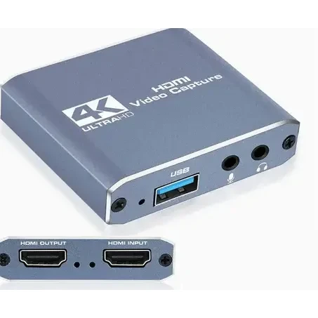 [02200] HDMI CAPTURADORA DE VIDEO - 4K ULTRA HD USB 3.0 (PLATA)
